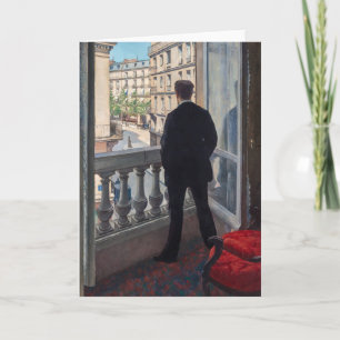 Gustave Caillebotte - Young Man at His Window Card