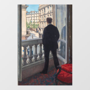 Gustave Caillebotte - Young Man at His Window Cling
