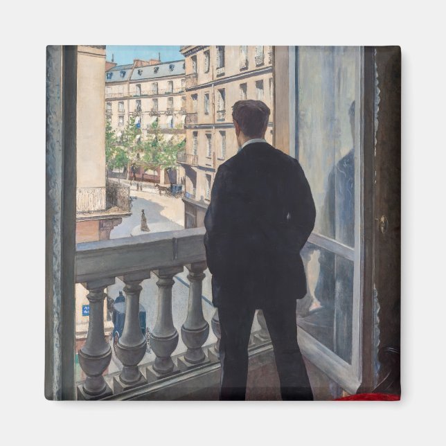 Gustave Caillebotte - Young Man at His Window  Magnet (Front)