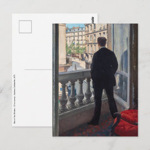 Gustave Caillebotte - Young Man at His Window Postcard