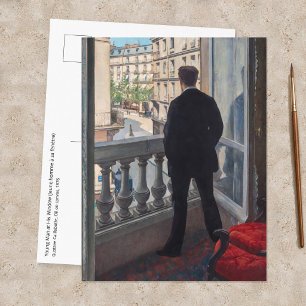Gustave Caillebotte - Young Man at His Window Postcard