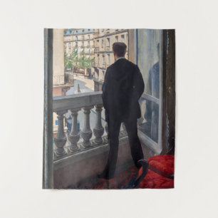 Gustave Caillebotte - Young Man at His Window Tapestry