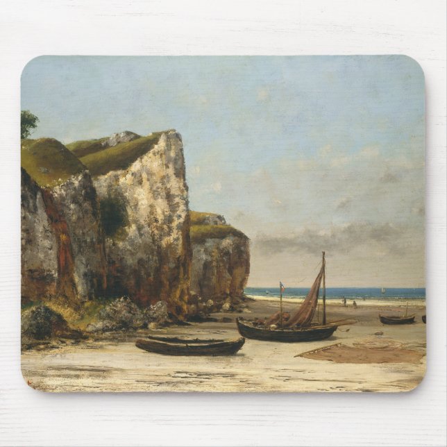 Gustave Courbet - Beach in Normandy Mouse Mat (Front)