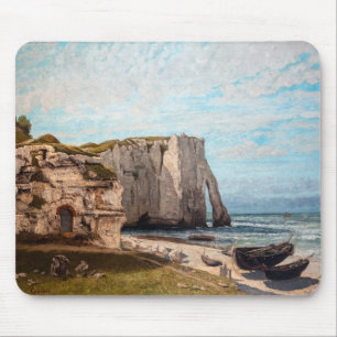 Gustave Courbet - Cliffs at Etretat after storm Mouse Mat