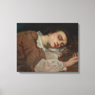 Gustave Courbet - Girls on the banks of the Seine Canvas Print