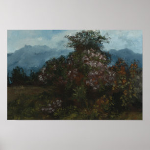 Gustave Courbet - Landscape with Flowery Massiv Poster