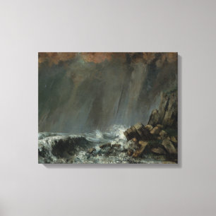 Gustave Courbet - Marine: The Waterspout Canvas Print