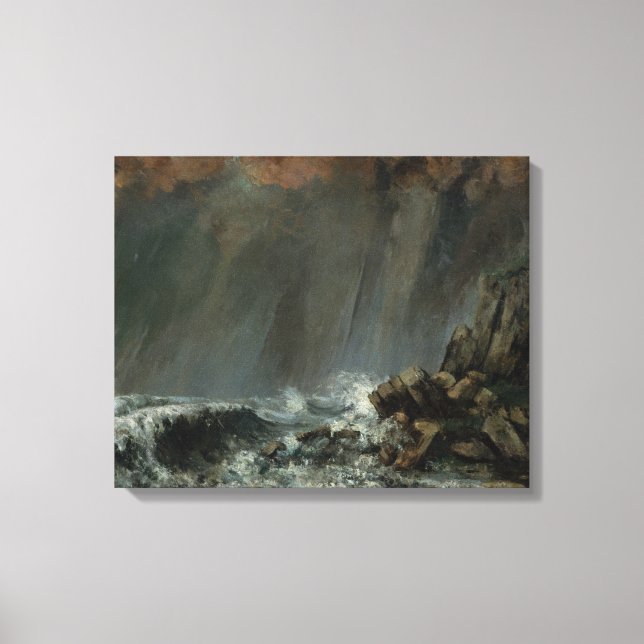 Gustave Courbet - Marine: The Waterspout Canvas Print (Front)