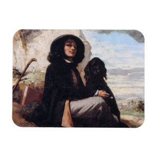 Gustave Courbet - Self-Portrait with a Black Dog Magnet