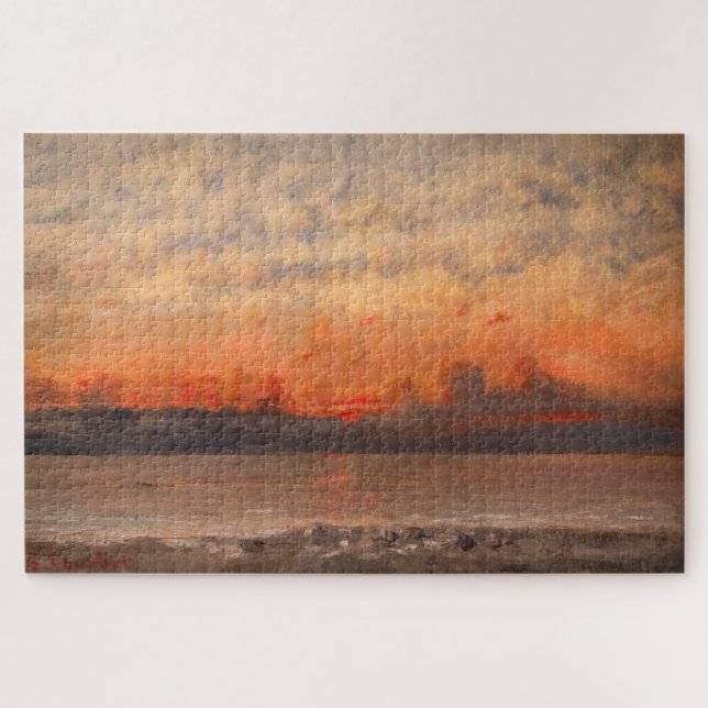 Gustave Courbet - Sunset Jigsaw Puzzle (Horizontal)