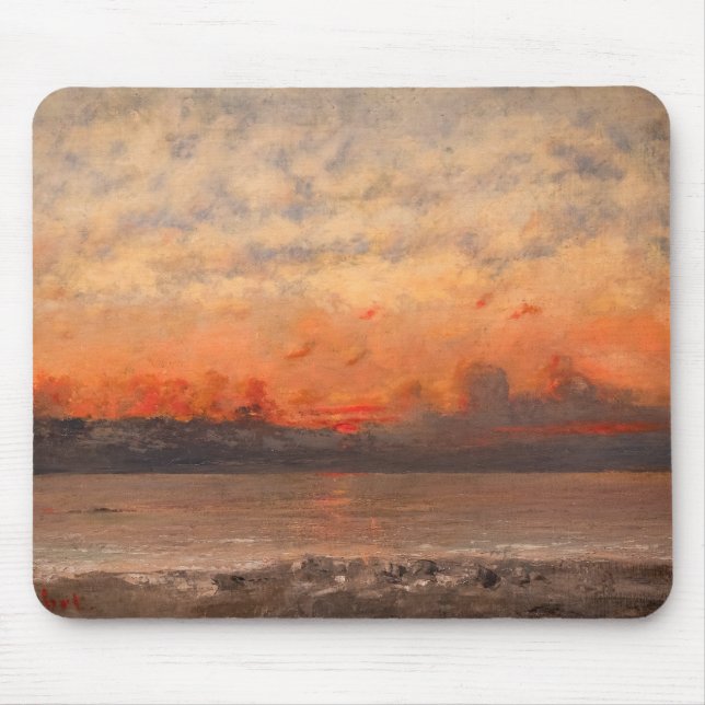 Gustave Courbet - Sunset Mouse Mat (Front)
