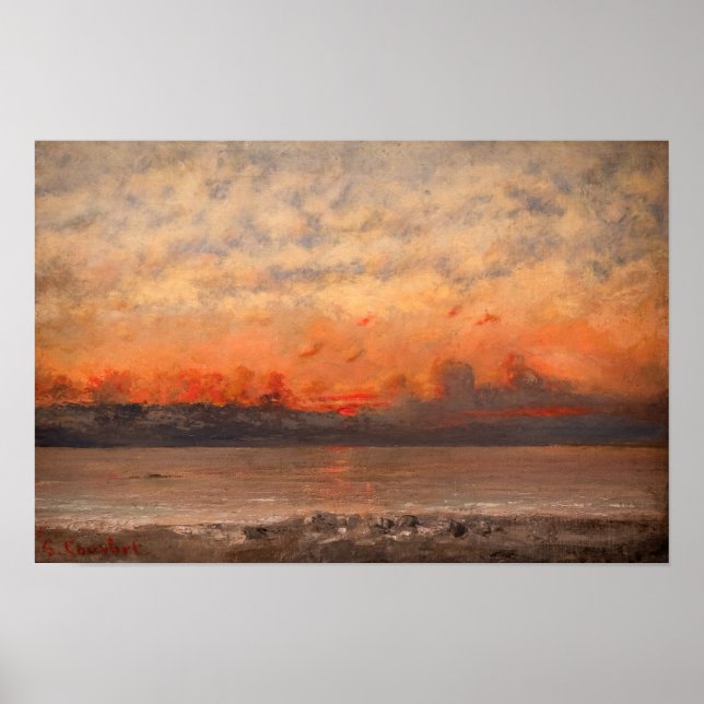Gustave Courbet - Sunset Poster (Front)