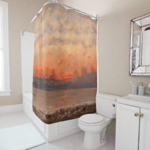 Gustave Courbet - Sunset Shower Curtain