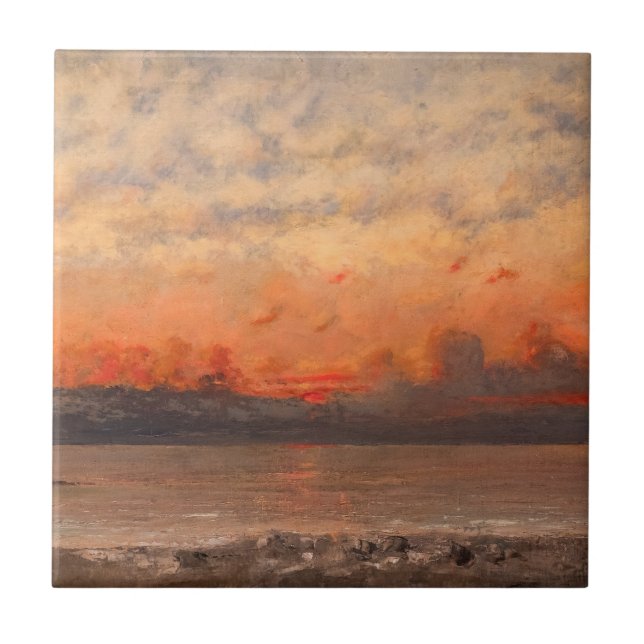 Gustave Courbet - Sunset Tile (Front)