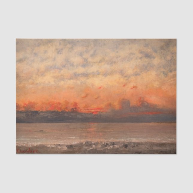 Gustave Courbet - Sunset Tissue Paper (Front)