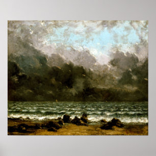 Gustave Courbet The Sea Poster