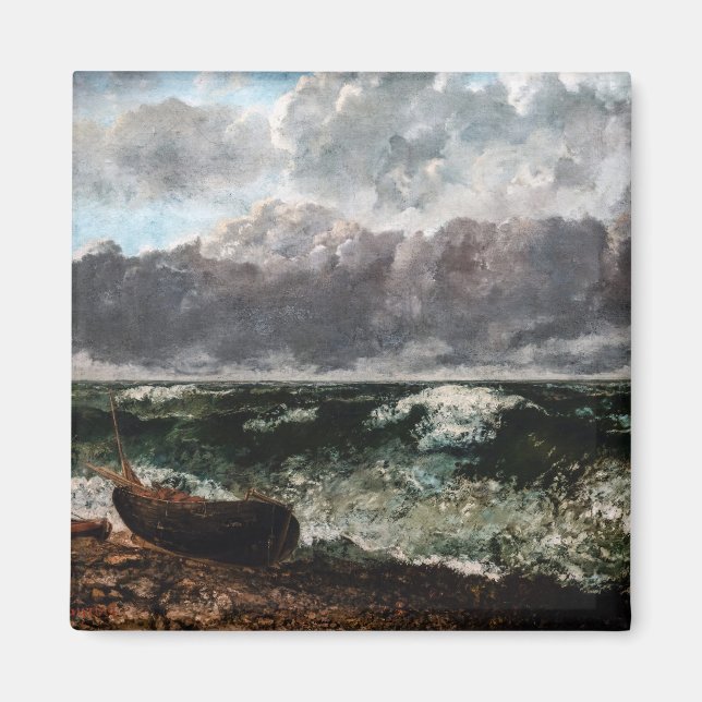 Gustave Courbet - The Stormy Sea / The Wave Magnet (Front)