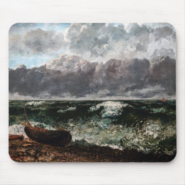 Gustave Courbet - The Stormy Sea / The Wave Mouse Mat (Front)
