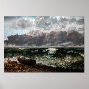 Gustave Courbet - The Stormy Sea / The Wave Poster