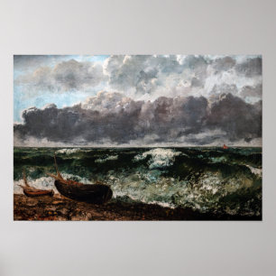 Gustave Courbet - The Stormy Sea / The Wave Poster