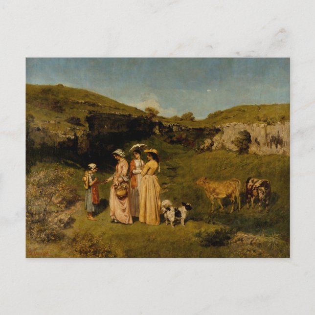 Gustave Courbet - Young Ladies of the Village Postcard (Front)
