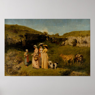 Gustave Courbet - Young Ladies of the Village Poster