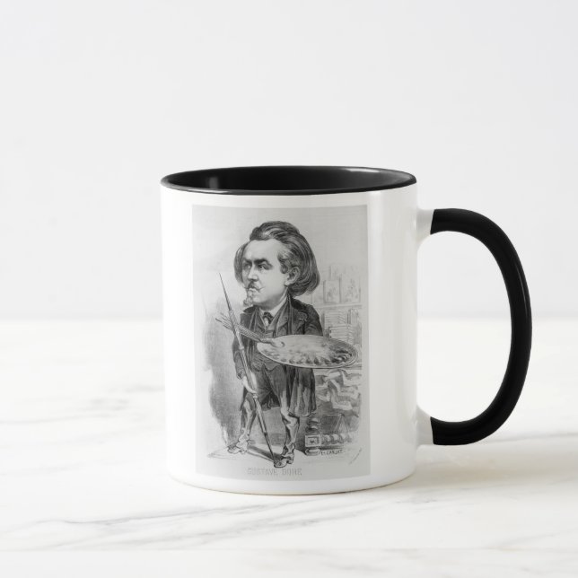 Gustave Dore (1832-83), caricature from 'Le Boulev Mug (Right)