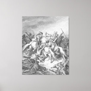 Gustave Doré - Abishai Saves David’s Life Canvas Print