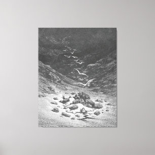 Gustave Doré - Achan is Stoned to Death Canvas Print