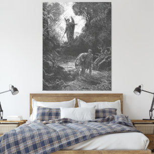 Gustave Doré - Adam and Eve Are Driven out of Eden Canvas Print