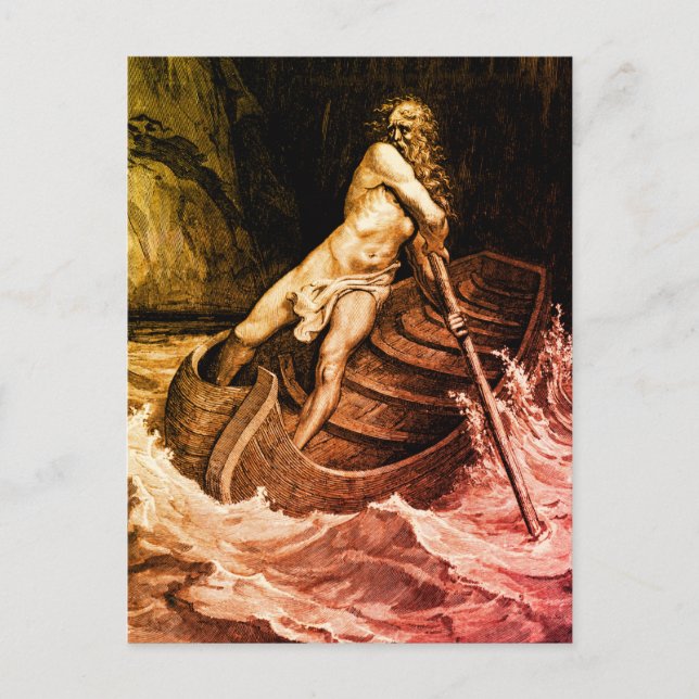 Gustave Doré - Caron Rowing/Dante’s Inferno Postcard (Front)