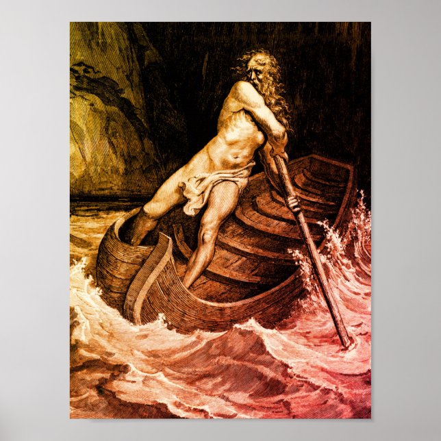 Gustave Doré - Caron Rowing/Dante’s Inferno Poster (Front)
