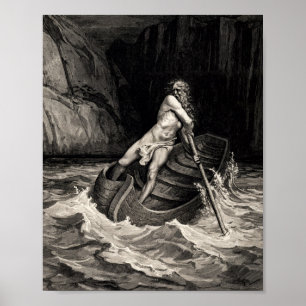 Gustave Doré - Caron Rowing/Dante’s Inferno Poster