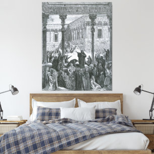 Gustave Doré - Daniel Confounds the Priests Canvas Print