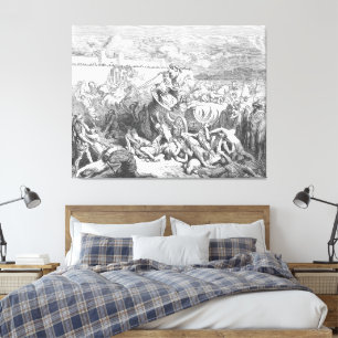 Gustave Doré - David Attacks the Ammonites Canvas Print