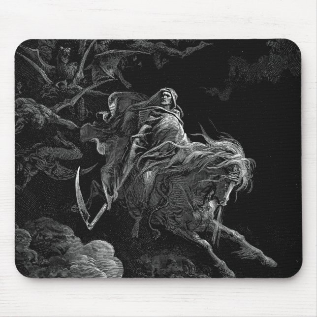 Gustave Dore - Death On The Pale Horse Mouse Mat (Front)
