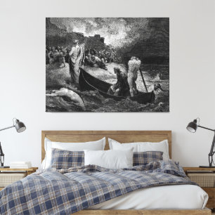 Gustave Doré - Disembarkation in Front of The City Canvas Print