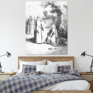 Gustave Doré - Eliezer and Rebekah at the Well Canvas Print