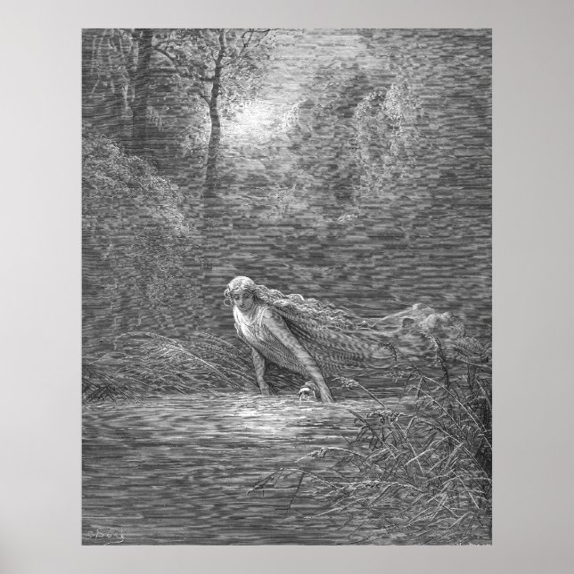 Gustave Dore Engraving Purgatory Illustration Poster (Front)