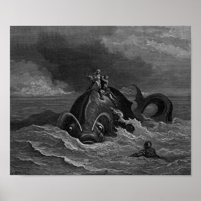 Gustave Dore Engraving Sea Monster Poster (Front)