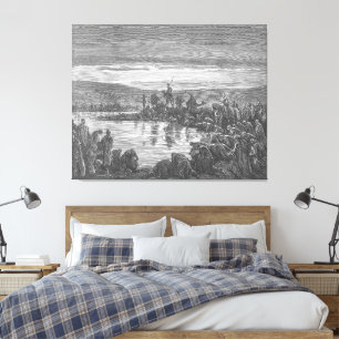 Gustave Doré - Gideon Chooses Three Hundred Soldie Canvas Print