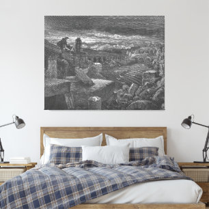 Gustave Doré - Isaiah's Vision of the Destruction  Canvas Print