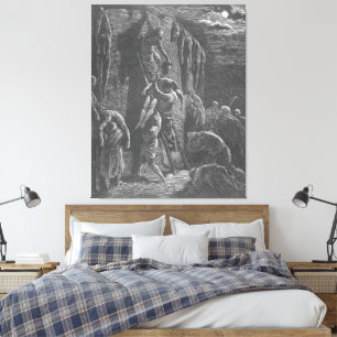 Gustave Doré - Jabesh-Gileadites Recover the Bodie Canvas Print