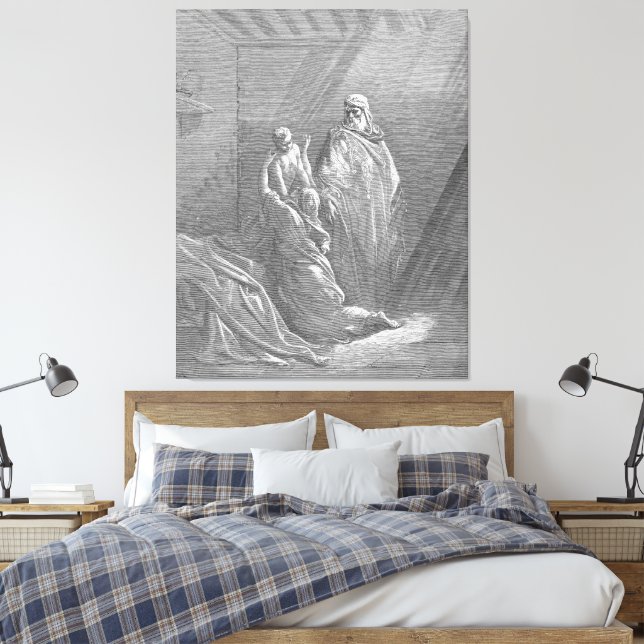 Gustave Doré - Luke 10C Jesus at the House of Mart Canvas Print (Insitu(Bedroom))