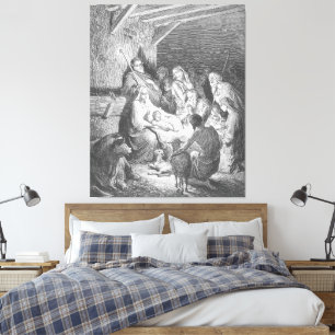 Gustave Doré - Luke 2A The Birth of Jesus Canvas Print