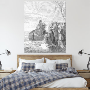 Gustave Doré - Luke 5 Jesus Preaches at the Sea of Canvas Print