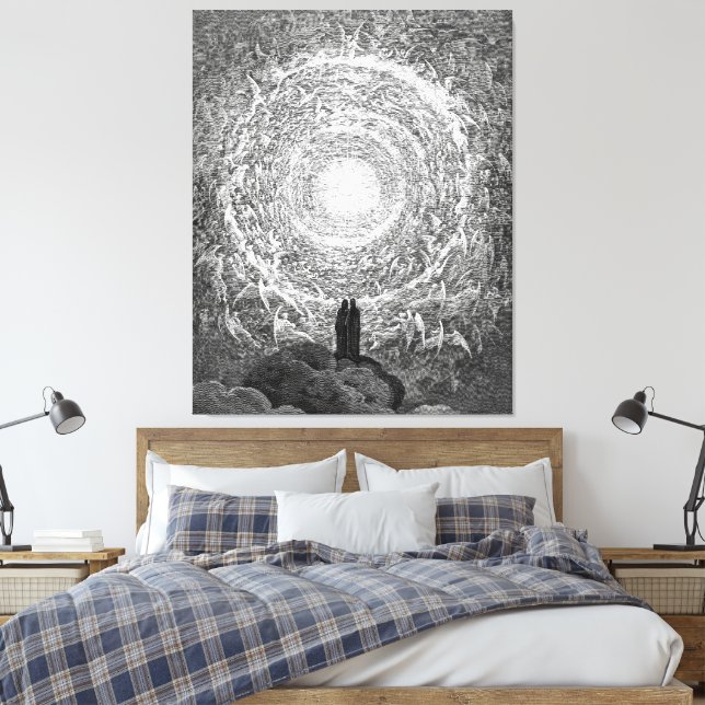 Gustave Doré - Machine Colourised Paradiso Canvas Print (Insitu(Bedroom))