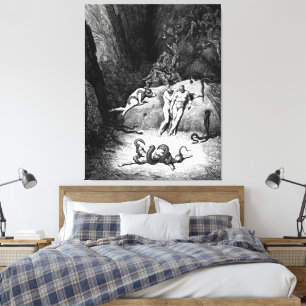 Gustave Doré - Metamorphosis of Thieves Canvas Print