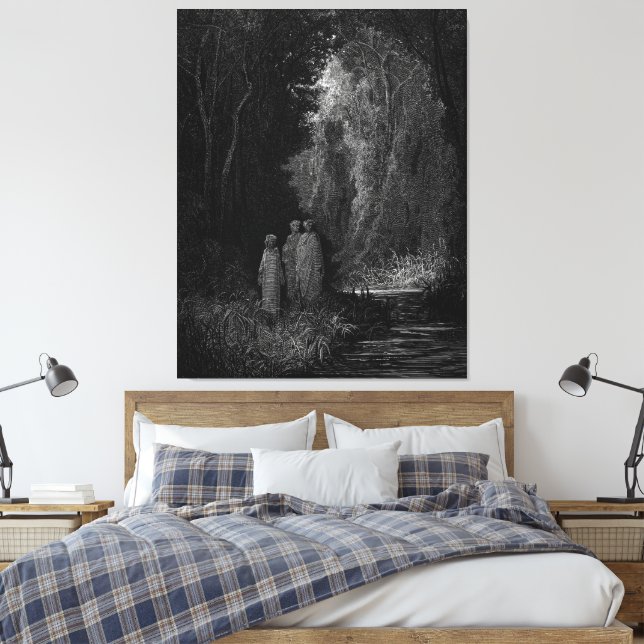 Gustave Doré - River Lete Canvas Print (Insitu(Bedroom))
