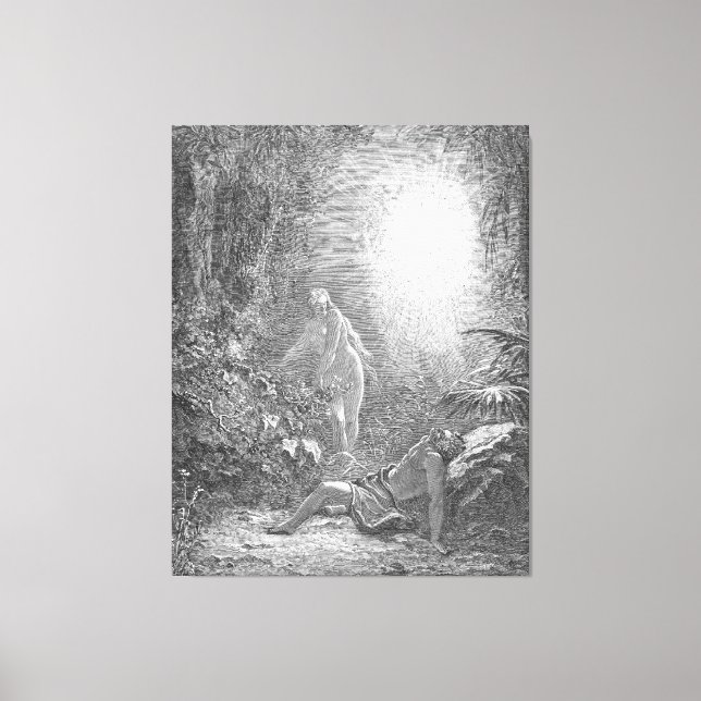 Gustave Doré - The Creation of Eve Canvas Print (Front)